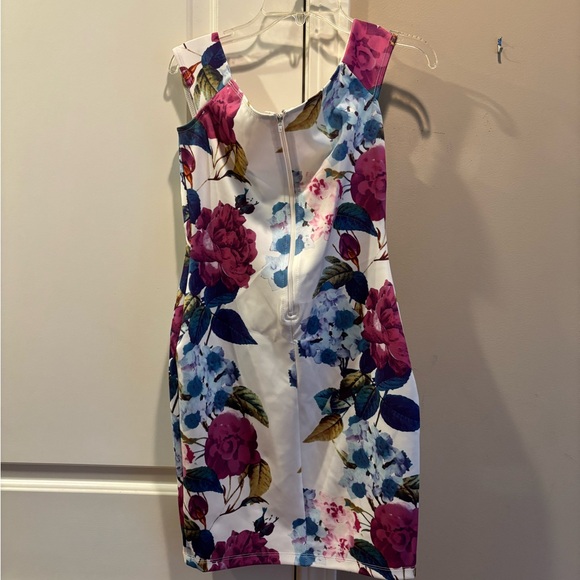 A'gaci Blue and Purple Sheath Midi Dress Cowl Neck Sleeveless - Picture 3 of 3